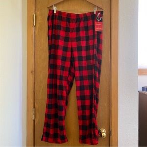 🟢 {3/$15} NWT Holiday Pajama Pants - Red & Black Check - XL
